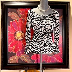 Gorgeous & Flattering | Zebra Print Blouse 🦓